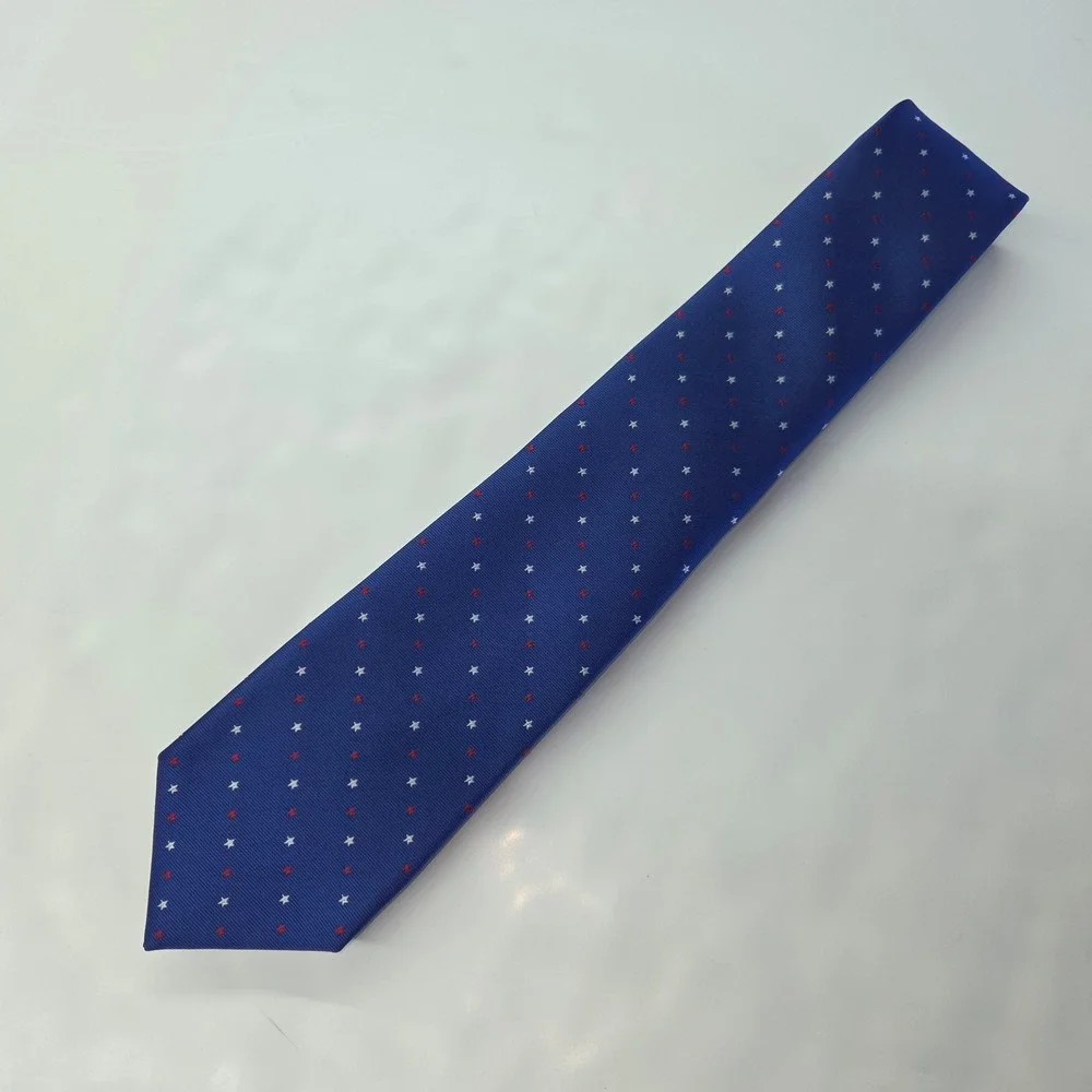Bespoke New York Tie Men's‎ Polyester Blue Star Print Necktie USA